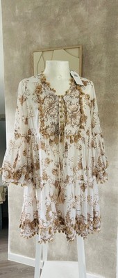 ANTICA SARTORIA ''LEONI AL SOLE Kleid Tunika weit , locker , 36, 38