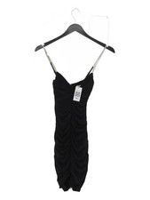 Oh Polly Bodycon Mini Dress UK4 in Black