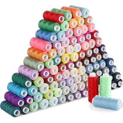 Nähgarn Set Mit 100 Farben, Hochwertiger Polyester Nähgarn für Nähmaschine, O...