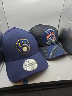 Milwaukee Brewers New Era 39Thirty Hat Sm-MD Flex NWT And BOB UECKER COMBO