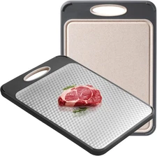 Stainless Steel Cutting Board 16x11" Double Sided Chopping Meat Veg Dishwasher