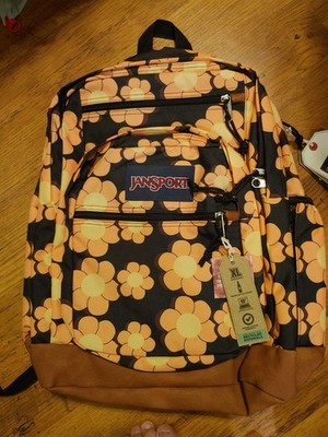 JanSport Cool Student Backpack FLOWER FRENZY 34 L x  17 x 12 x 8 In NWT