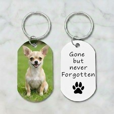 Custom Dog Photo Memorial Keychain, Pet Loss Sympathy Keepsake