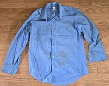 1970s Mens Large VINTAGE Distressed RED KAP MR EXEC Brand Work Shirt Made in USA