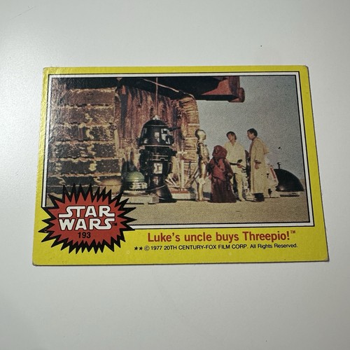 1977 Topps Star Wars #193 Luke's uncle buys Threepio! — TAG (grade unconfirmed)