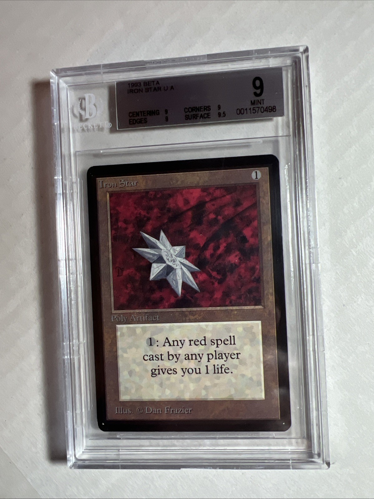 MTG Beta U A Iron Star BGS 9 Quad+ MINT  (Gem Mint surface) 1993