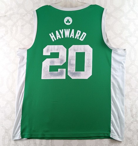 Boston Celtics Jersey Mens Extra Large Green White Gordon Hayward NBA TX3 Cool - Foto 2 di 9
