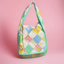 VINTAGE 80s Cabbage Patch Quilted Purse 1983 Retro Kidcore Granny Medium