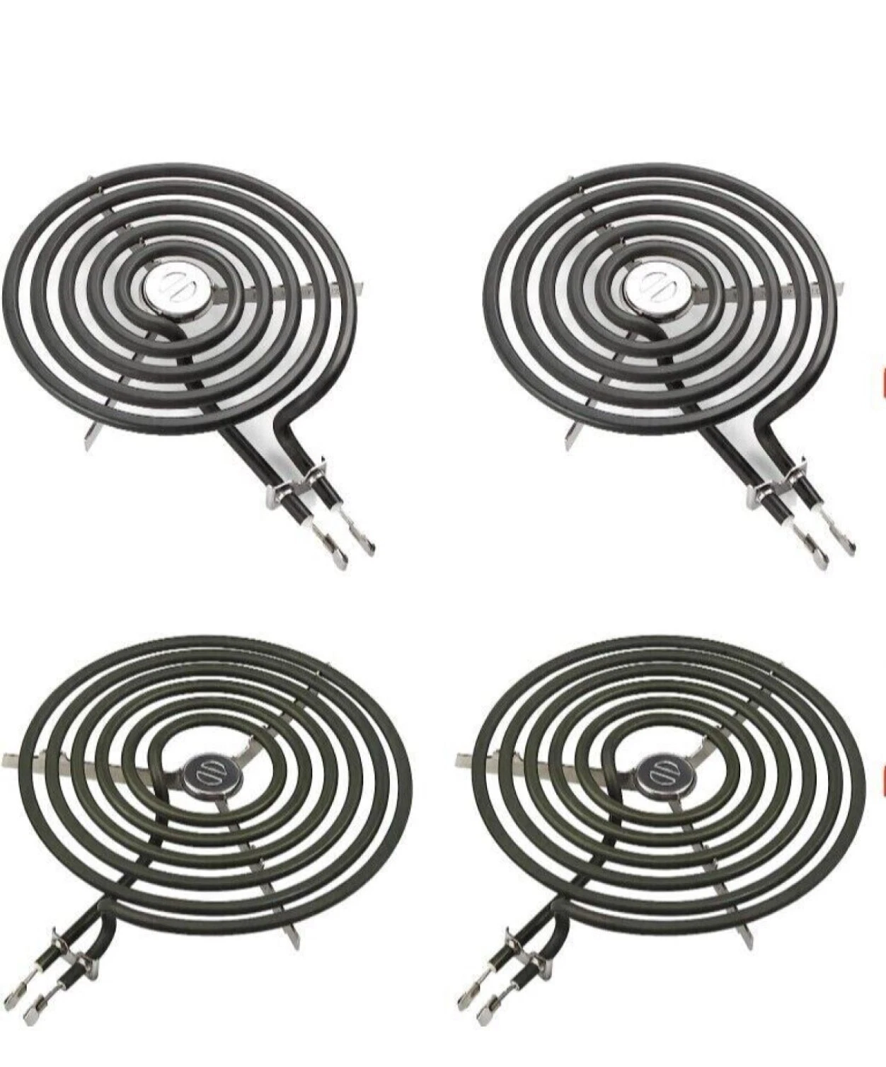 2 WB30M1(6") & 2 WB30M2(8") GE Electric Range Burner Element Kit  ERS30M1&ERS30M image 1