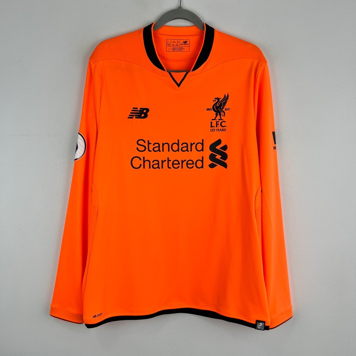 Liverpool 2017/2018 New Balance Third Soccer Jersey Long Sleeve sz