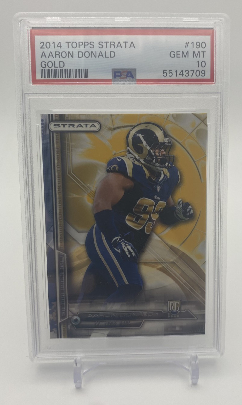 Aaron Donald Topps Strata #190 Gold