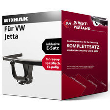 Anhängerkupplung starr + E-Satz 13pol spezifisch für VW Jetta 84- neu