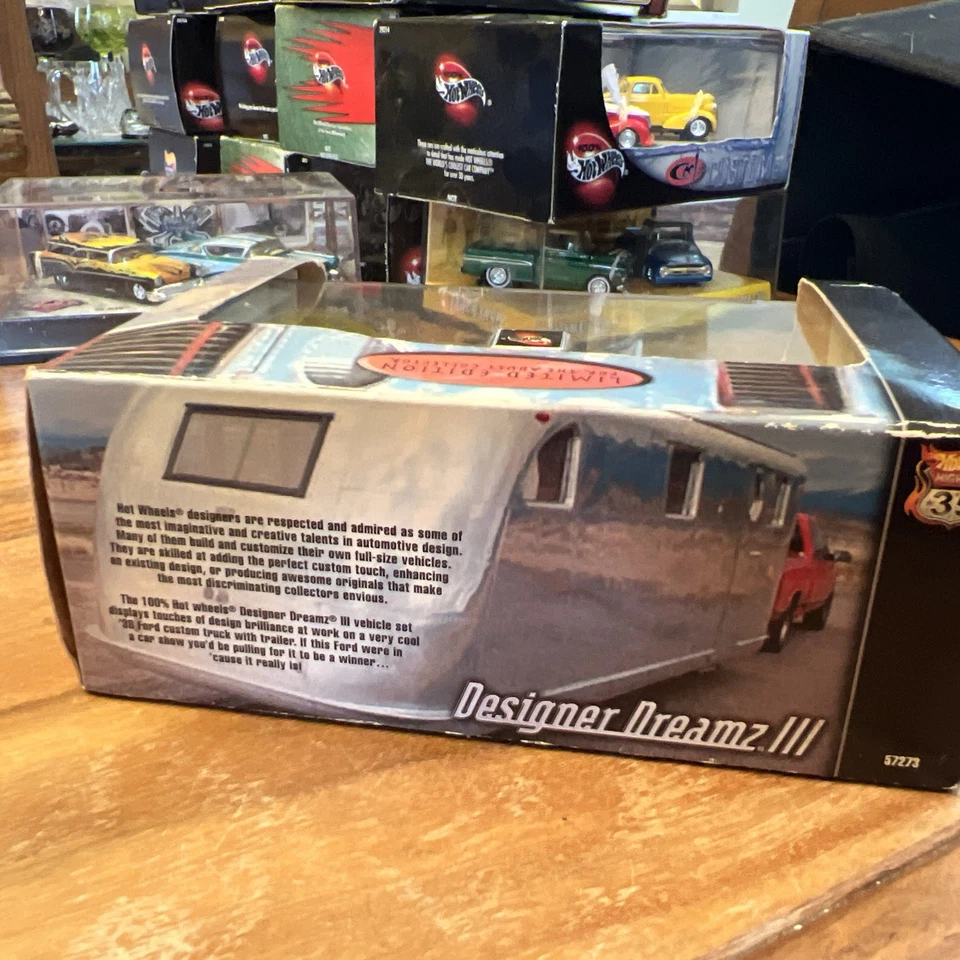 Hot Wheels Designer Dreamz III '38 Ford Custom Truck with Trailer 1/64 Scale - Image 4 of 4