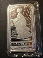 PAMP USA Lady of Liberty 10 oz .999 Fine Silver Bar Original Sealed Package