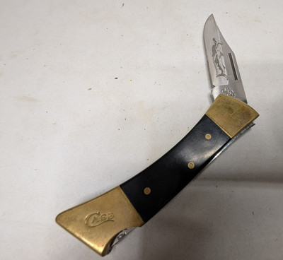 Vintage Brass & Wood CASE USA Folding Knife 59L -SS X X .X  4 3/4 '' Long