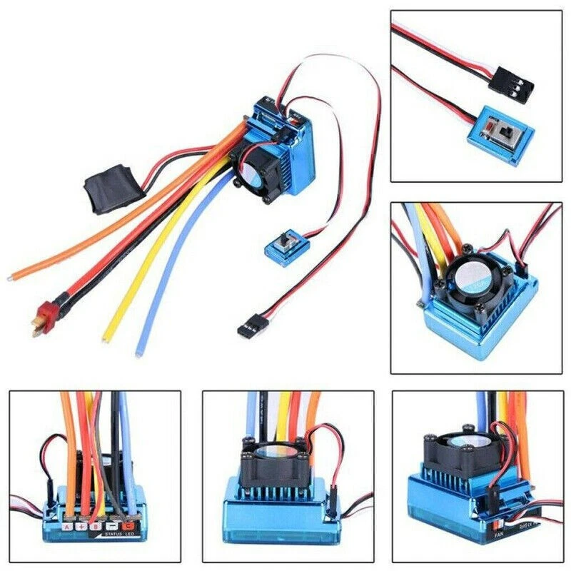 Sensored Brushless 120A ESC Motor Drehzahlregler für RC 1/8 1/10 Auto Teile ; - Bild 2 von 4