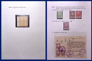 ESTONIA: c.1940s Used/Unused Revenues Ex Old Time Collection 2 Album Pages