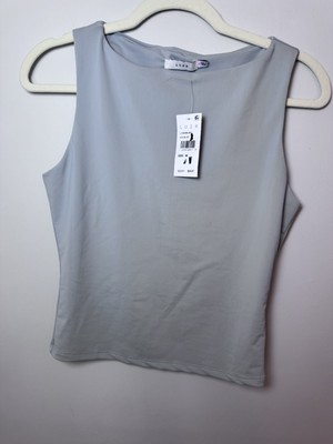 Lush From Nordstrom Ice Blue Stretchy fitted Tank Sz S NWT