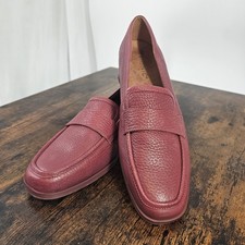 Vionic Loafers Red Pebbled Leather SELLAH Slip On Women  s Shoes Size 8 US Shiraz