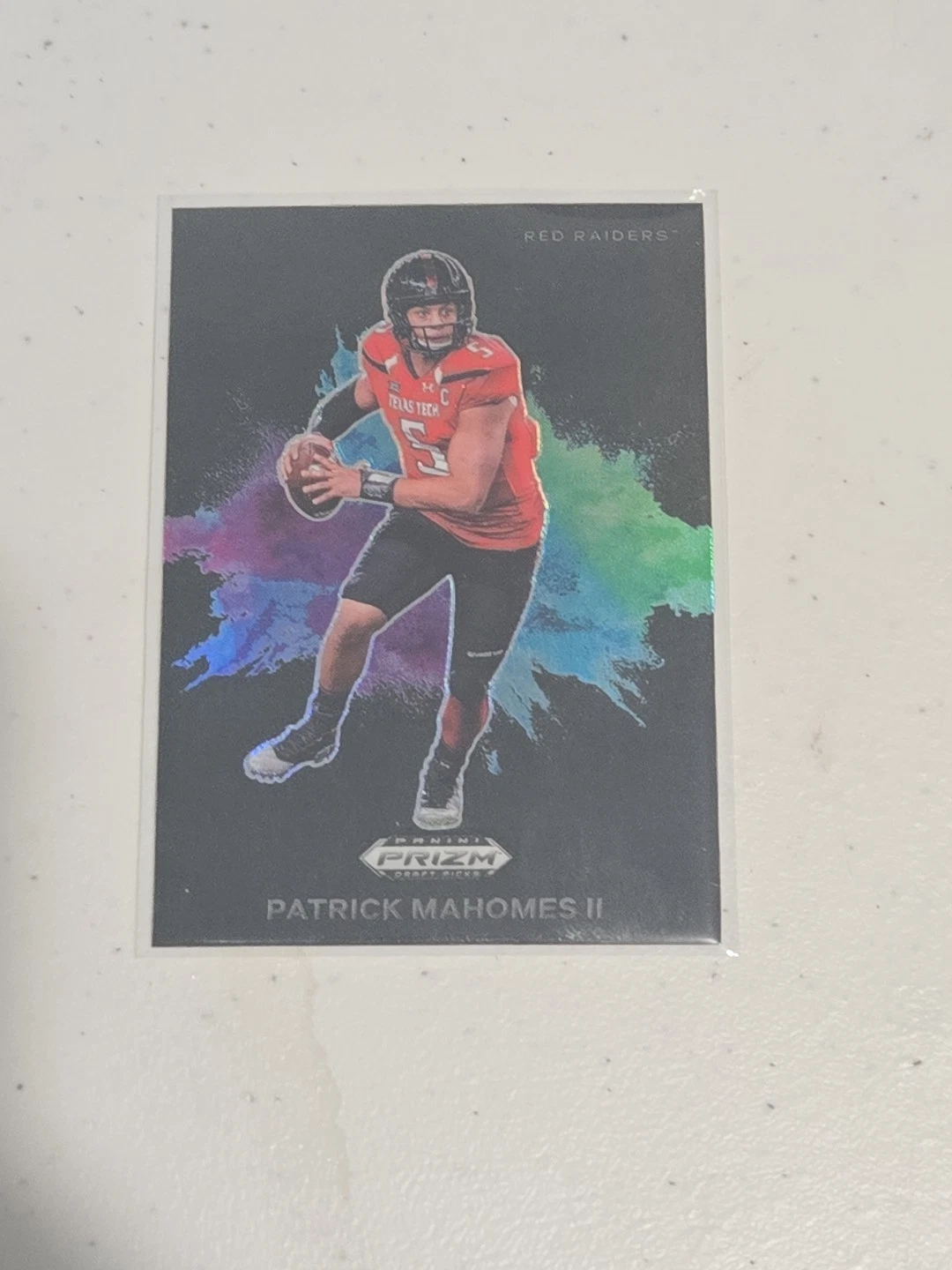2024 Panini Prizm Draft Picks Patrick Mahomes Black Color Blast SSP KC TX Tech