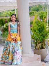 Readymade kids girls kediya Lahenga party wear eid indian girls designer dress