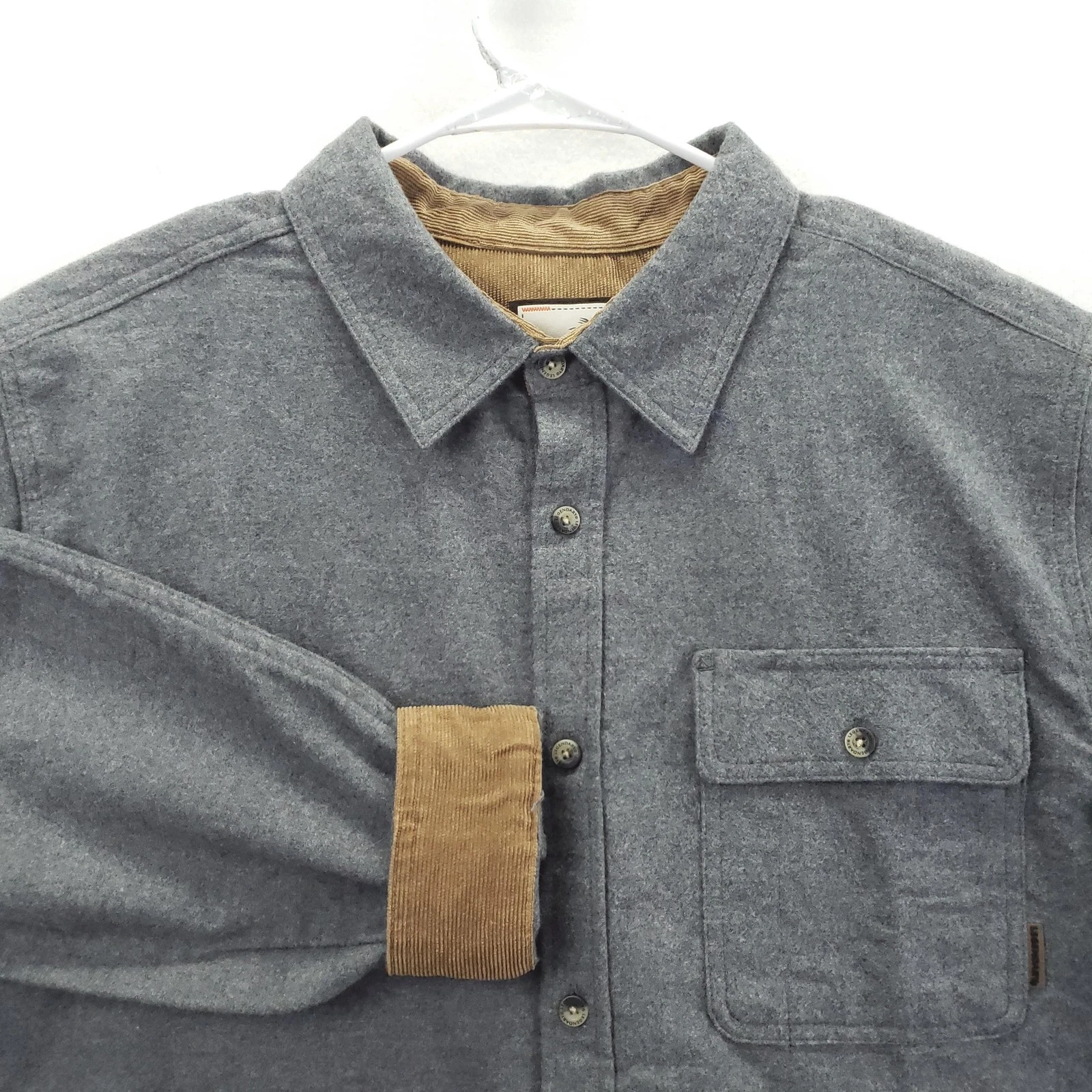 Legendary Whitetails Buck Camp Shirt Mens Large Gray Flannel Long Sleeve Casual