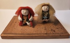 Vintage (c. 1960) Kabuki Renjishi Lion Dancer Gofun Gosho Dolls