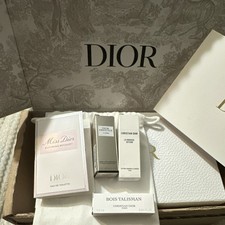 Dior 5 pc Set with White Couture Gift Box w/ Ribbon Tissue Shopping Bag Card