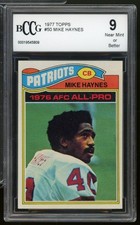 1977 Topps #50 Mike Haynes Rookie Card BGS BCCG 9 Near Mint+. rookie card picture