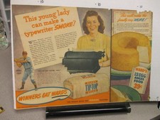 newspaper ad premium 1940s JIMMIE FOXX Tip Top bread baseball Boston Red Sox