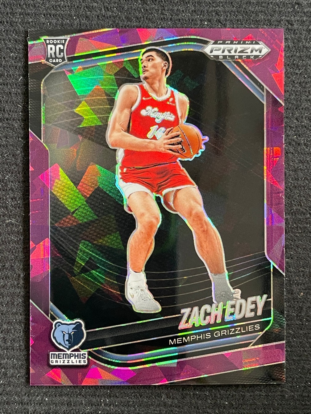 Zach Edey 2024-25 Panini Prizm Black RC Purple Ice Prizm 106/149 #64