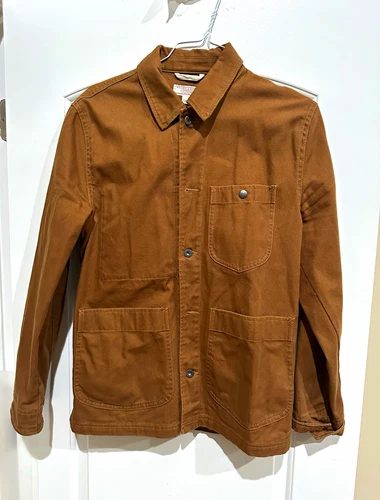 Wallace & Barnes Men's Brown Cotton Canvas Workwear Jacket Button M 42" - product listing photo