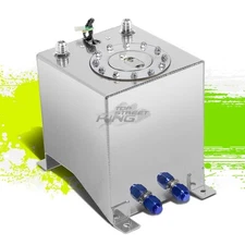 2.5 GALLON/9.5L LIGHTWEIGHT POLISH ALUMINUM GAS FUEL CELL TANK+SENDER 8X8.25X10"