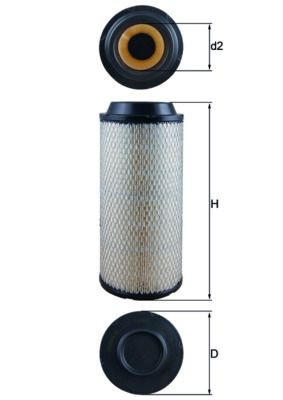 MAHLE LX1687 Air Filter Fits BOBCAT AMMANN SANDVIK GEHL DOOSAN ARMATRAC