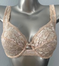 Victoria's Secret Nwt Body by Victoria Beige Lace Unlined Demi Bra