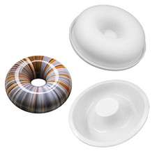 2-Pack 7 Inch X 1-1/2 Inch Round Silicone Donut Mould - Chocolate Mousse Moul...