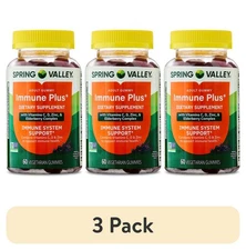(3 Pack) Spring Valley Immune Plus Elderberry Gummies, 60ct, Vegetarian