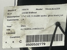Used Wheel Fits 2021 Chevrolet Trailblazer 17x7-12 5 Double Spoke Gloss Black Used Wheel Fits 2021 Chevrolet Trailblazer 17x7-12 5 Double Spoke Gloss Black