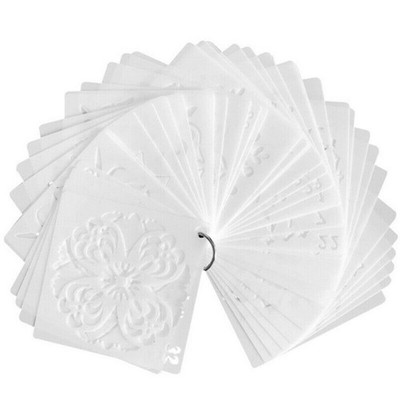 36PCS Scrapbooking Craft Hollow Mandala Pattern Painting Stencils Craft DIY Tool