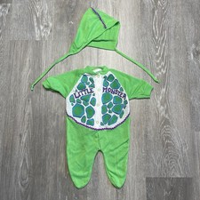 Dr. Denton Vintage One Piece Sleeper Pajamas Dinosaur Little Monster Size S 0-13
