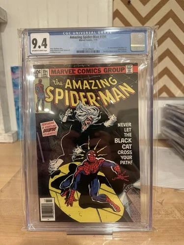 Amazing Spider-Man 194 CGC 9.4 OW-W Pages First Black Cat Marvel MCU