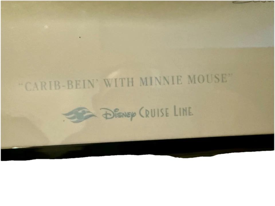 迪士尼邮轮加勒比海带米妮老鼠艺术印刷稀有带框船舶装饰 — 第 4/4 张图片