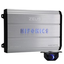 Hifonics Zeus 2400W Max Clase D Monobloque Coche Audio Amplificador y Perilla de Bajo, ZXX-2400.1D