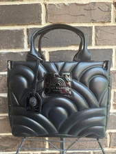 NWT $245 Kurt Geiger London Small Southbank  Puff Leather Tote Black