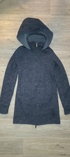 Bench Strickmantel Fleecemantel Fleecejacke Wollmantel Anthrazit XS34 Damen Girl