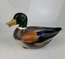 Michel Caugant Vintage Ceramic Duck Lidded Pate/Terrine Dish
