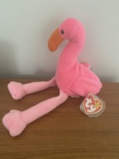 Ty Beanie Baby Pinky Flamingo DOB 13/2/95 Vintage w/ Tags & Protector