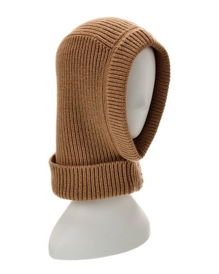 Fendi Ribbed Wool & Cashmere-Blend Balaclava Women's Beige