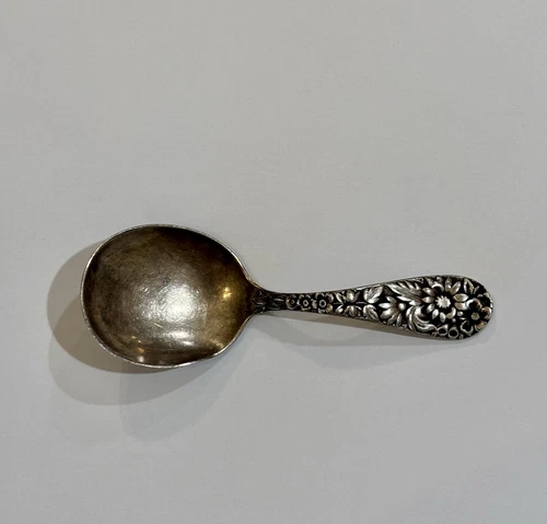 Vintage S. Kirk & Son Sterling Silver Repousse Baby Spoon