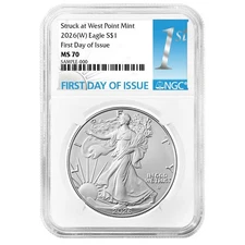 Presale - 2026 (W) $1 American Silver Eagle NGC MS70 FDI First Label
